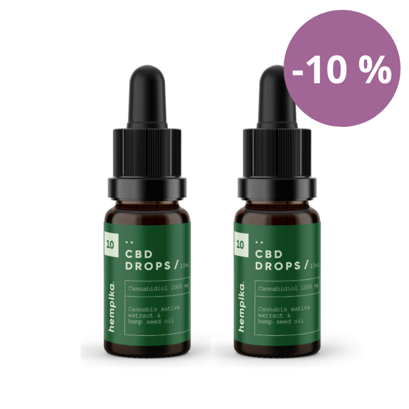 CBD akcija - 2 x CBD KAPLJICE 10 % | 10 ml